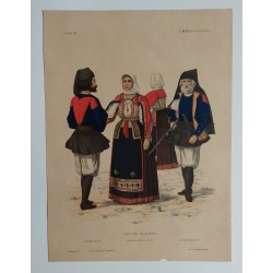 U. MARTELLI COSTUMI DI NUORO Litografia di U.Martelli rara 1899